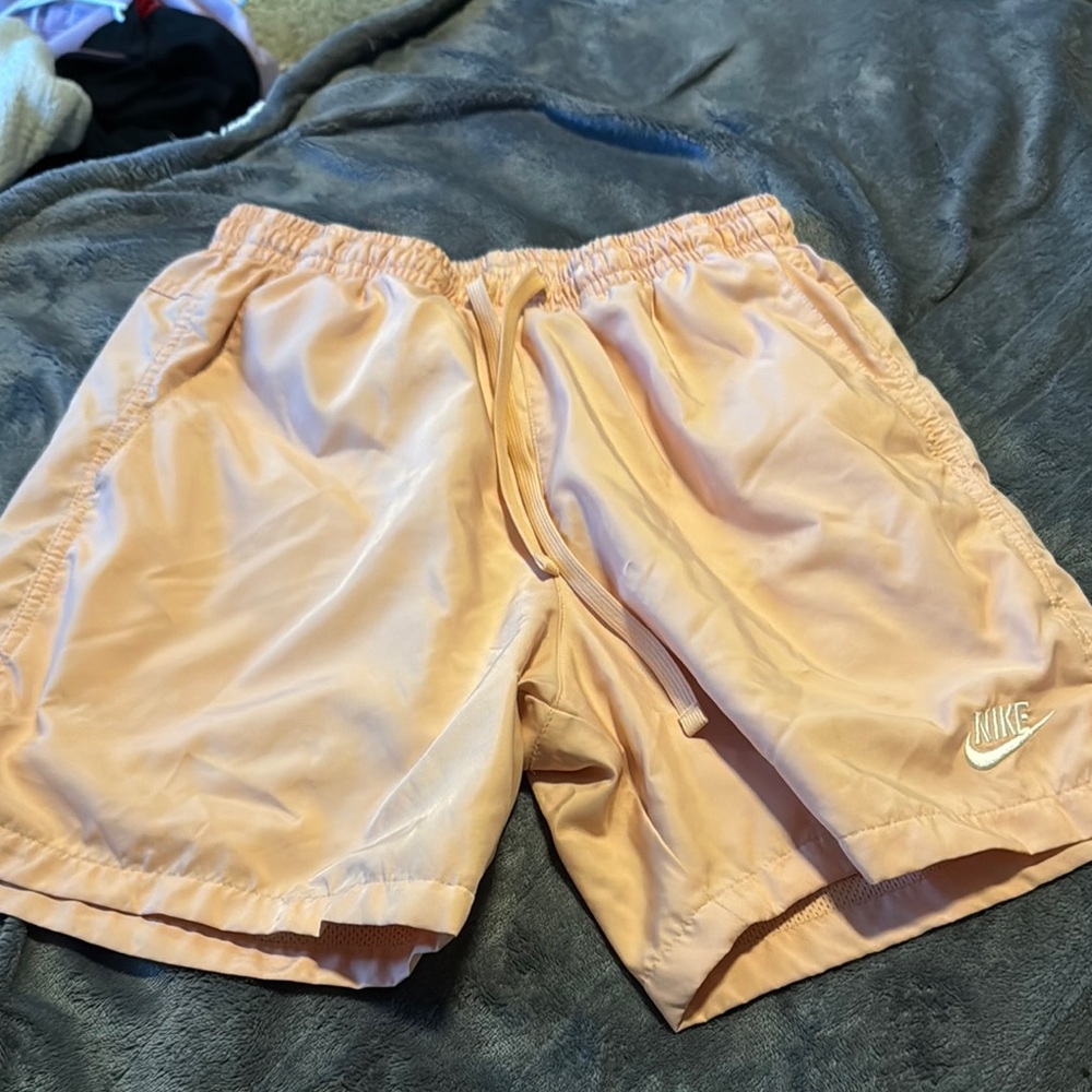 Nike Orange Athletic Shorts Lightweight Quick-Dry